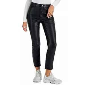 Tinseltown Juniors' Faux-Leather Straight-Leg Pants, 0-3072